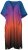 Ulla Popken 837090 Robe Bleu roi - Caftans - 