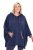Ulla Popken 837190 Poncho d'intérieur à capuche Violet foncé - Pyjamas/vêtements de détente - 