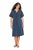 Ulla Popken 837403 Robe en jersey à manches courtes Bleu marine - Robes en jersey - 