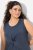Ulla Popken 837874 Robe en jersey sans manches Bleu marine - Robes en jersey - 