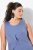 Ulla Popken 837874 Robe en jersey sans manches Bleu - Robes en jersey - 