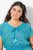Ulla Popken 838483 Robe à imprimé animal Turquoise - Robes d'été - Robes d'été grande taille