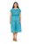 Ulla Popken 838483 Robe à imprimé animal Turquoise - Robes d'été - Robes d'été grande taille