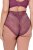 Ulla Popken 838675 Culottes taille haute Violet foncé - Culottes - 