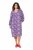 Ulla Popken 838839 Robe chemise imprimée Pétrole - Robes midi - Robes midi grande taille