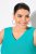 Ulla Popken 839135 Robe longue sans manches Turquoise - Robes maxi - Robes maxi grande taille