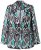 Ulla Popken 839961 Blazer à motifs en lin mélangé Noir - Blazers - Blazers grande taille pour femme