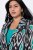 Ulla Popken 839961 Blazer à motifs en lin mélangé Noir - Blazers - Blazers grande taille pour femme