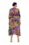 Ulla Popken 841034 Robe imprimée à manches 3/4 Bleu marine - Robes maxi - Robes maxi grande taille
