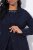 Ulla Popken 841163 Blazer en jersey jacquard Bleu marine - Blazers - Blazers grande taille pour femme