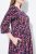 Ulla Popken 841219 Robe longue fleurie Violet foncé - Robes maxi - Robes maxi grande taille