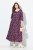 Ulla Popken 841219 Robe longue fleurie Violet foncé - Robes maxi - Robes maxi grande taille