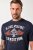JP1880 T-Shirt Short Sleeve Chest Print Navy - T-shirts - T-shirts Homme Grande Taille