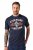 JP1880 T-Shirt Short Sleeve Chest Print Navy - T-shirts - T-shirts Homme Grande Taille