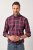 JP1880 Checked Shirt Long Sleeve Red - Chemises - Chemises Grandes Tailles Hommes