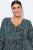 Ulla Popken 841839 Robe en jersey à imprimé animal et manches 3/4 Vert foncé - Robes midi - Robes midi grande taille