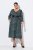 Ulla Popken 841839 Robe en jersey à imprimé animal et manches 3/4 Vert foncé - Robes midi - Robes midi grande taille