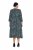 Ulla Popken 841839 Robe en jersey à imprimé animal et manches 3/4 Vert foncé - Robes midi - Robes midi grande taille