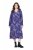 Ulla Popken 841873 Robe mi-longue fleurie Bleu marine - Robes midi - Robes midi grande taille