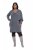 Ulla Popken 841941 Robe en maille à manches longues Gris chiné - Robes en maille - 
