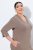 Ulla Popken 841952 Robe sweat à col V Marron clair - Robes - Robes pour toutes les tailles