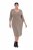 Ulla Popken 841952 Robe sweat à col V Marron clair - Robes - Robes pour toutes les tailles