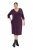 Ulla Popken 841952 Robe sweat à manches 3/4 Prune - Robes midi - Robes midi grande taille