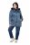 Ulla Popken 842013 Veste matelassée Bleu denim - Vestes - Vestes femme grande taille