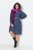 Ulla Popken 842153 Robe mi-longue imprimée Pétrole - Robes midi - Robes midi grande taille