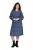 Ulla Popken 842153 Robe mi-longue imprimée Pétrole - Robes midi - Robes midi grande taille
