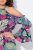 Ulla Popken 842471 Robe mi-longue imprimée Bleu marine - Robes midi - Robes midi grande taille
