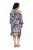Ulla Popken 842471 Robe mi-longue imprimée Bleu marine - Robes midi - Robes midi grande taille