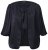 Ulla Popken 842712 Blazer court à nouer à manches volantées Noir - Blazers - Blazers grande taille pour femme