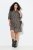 Ulla Popken 842936 Robe rayée à manches 3/4 Bleu marine - Robes de soirée - Robes de soirée grande taille