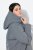 Ulla Popken 842951 Manteau technique HYPRAR imperméable à capuche Gris foncé chiné - Manteaux - Manteaux femme grande taille