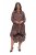 Ulla Popken 842979 Robe à imprimé animal Marron - Robes midi - Robes midi grande taille