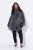 Ulla Popken 843003 Manteau en fausse fourrure à col montant Gris - Manteaux - Manteaux femme grande taille