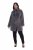 Ulla Popken 843003 Manteau en fausse fourrure à col montant Gris - Manteaux - Manteaux femme grande taille