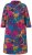 Ulla Popken 843180 Robe en jersey fleurie Pétrole - Robes - Robes pour toutes les tailles