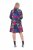 Ulla Popken 843180 Robe en jersey fleurie Pétrole - Robes - Robes pour toutes les tailles