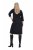 Ulla Popken 843326 Robe sweat à manches 3/4 Noir - Robes sweat - 