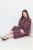 Ulla Popken 843358 Robe sweat imprimée Prune - Robes sweat - 
