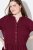 Ulla Popken 843383 Robe en velours côtelé à manches 3/4 Bordeaux - Robes maxi - Robes maxi grande taille