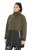 Ulla Popken 843480 Manteau technique HYPRAR bicolore à capuche Vert olive - Manteaux - Manteaux femme grande taille