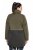 Ulla Popken 843480 Manteau technique HYPRAR bicolore à capuche Vert olive - Manteaux - Manteaux femme grande taille