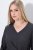 Ulla Popken 843595 Robe portefeuille à manches 3/4 Gris chiné - Robes midi - Robes midi grande taille