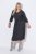 Ulla Popken 843595 Robe portefeuille à manches 3/4 Gris chiné - Robes midi - Robes midi grande taille