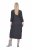 Ulla Popken 843595 Robe portefeuille à manches 3/4 Gris chiné - Robes midi - Robes midi grande taille
