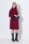 Ulla Popken 843627 Robe en maille à manches longues et col roulé Bordeaux - Robes midi - Robes midi grande taille