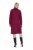 Ulla Popken 843627 Robe en maille à manches longues et col roulé Bordeaux - Robes midi - Robes midi grande taille